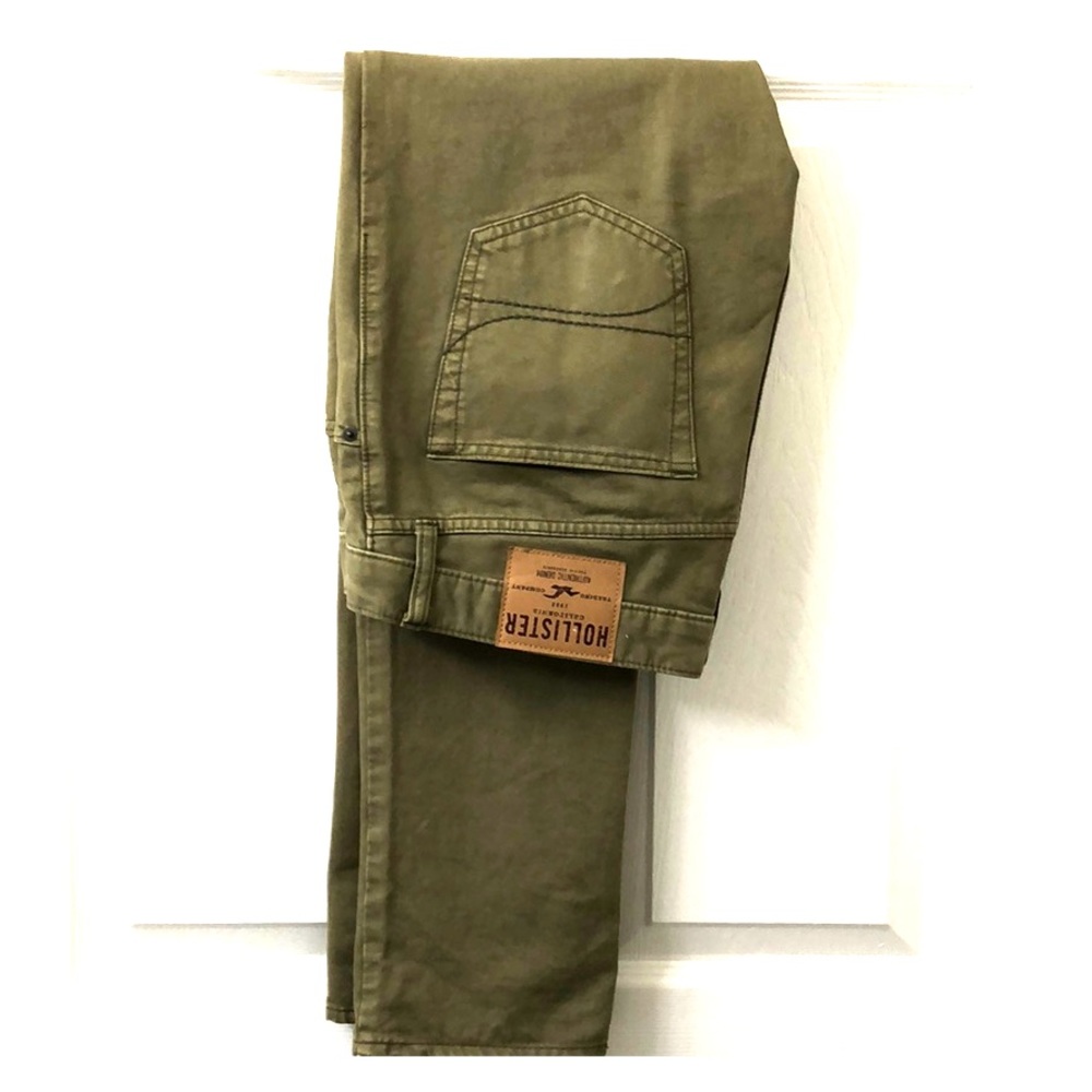 Hollister men’s jeans denim olive color 32w 30L